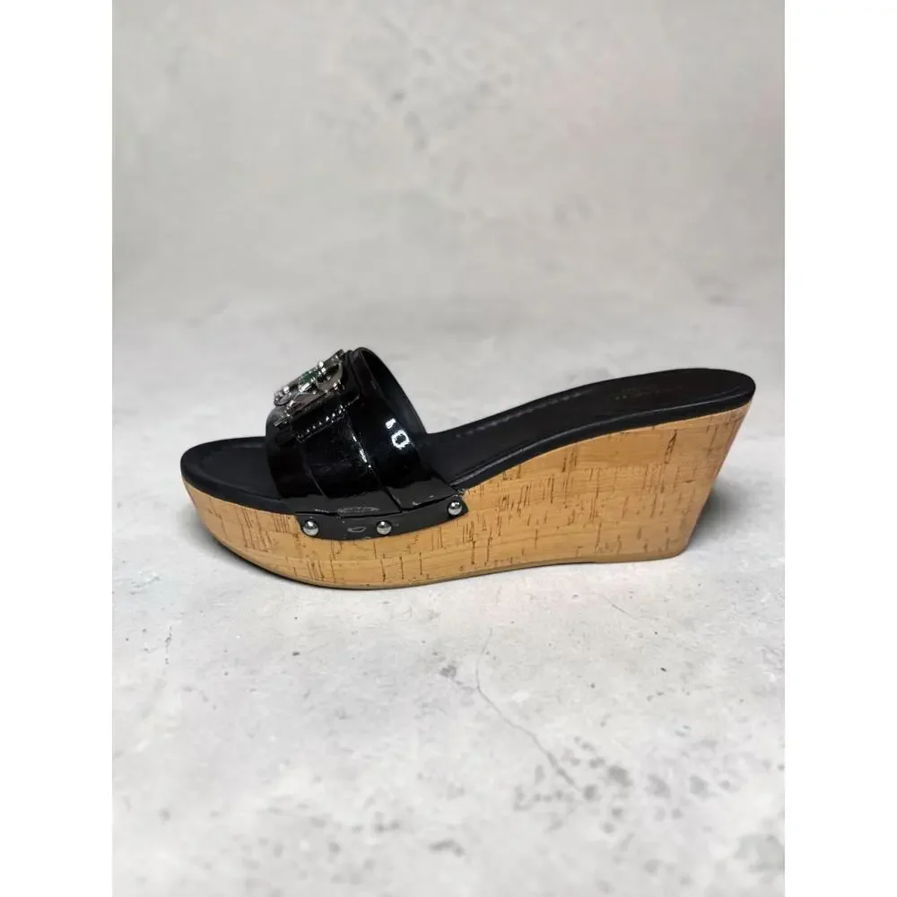 Y2K Coach A8379 Jen Wedge Platform Sandal Size 9B